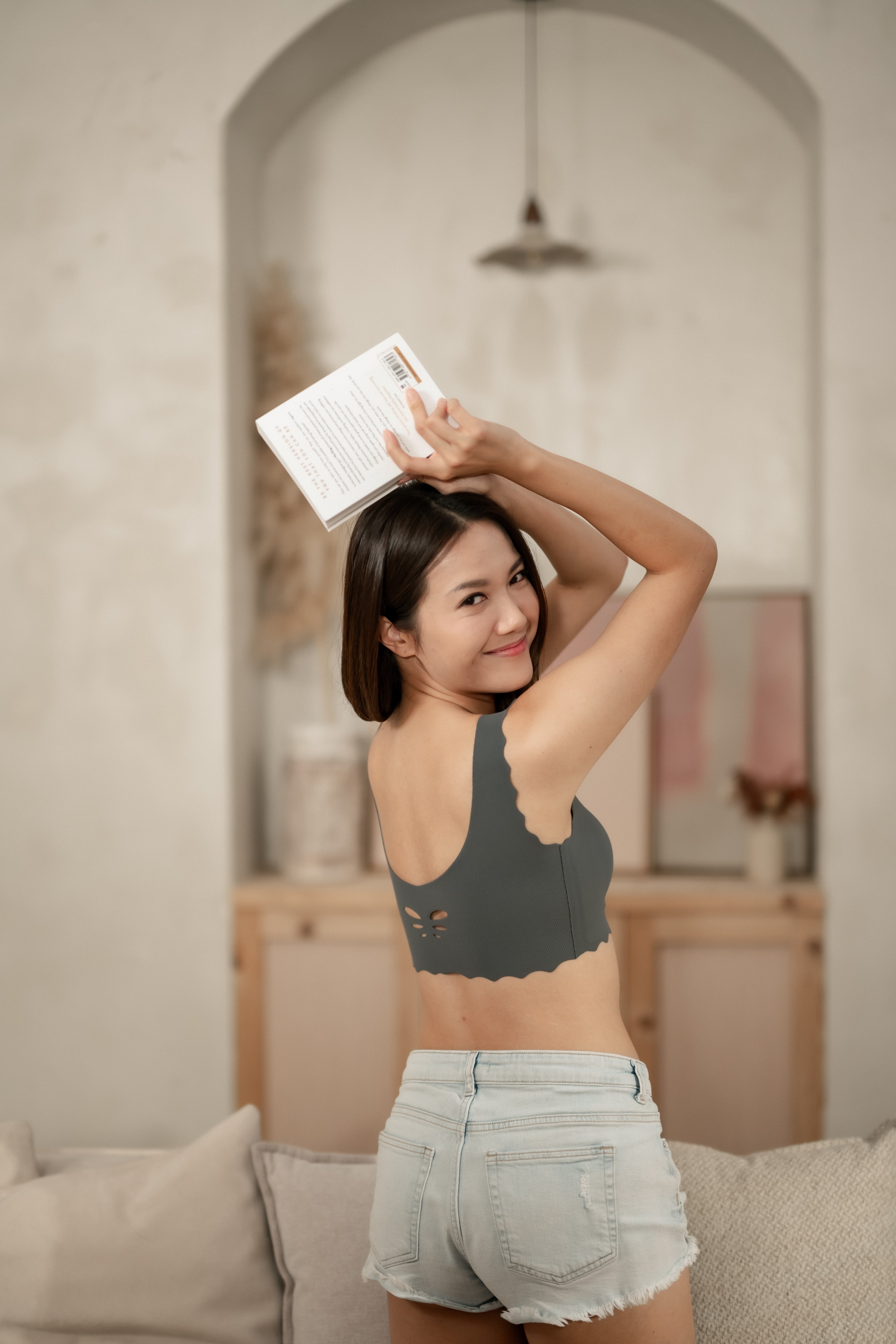 SP2201 Butterfly Sleeping Crop Top